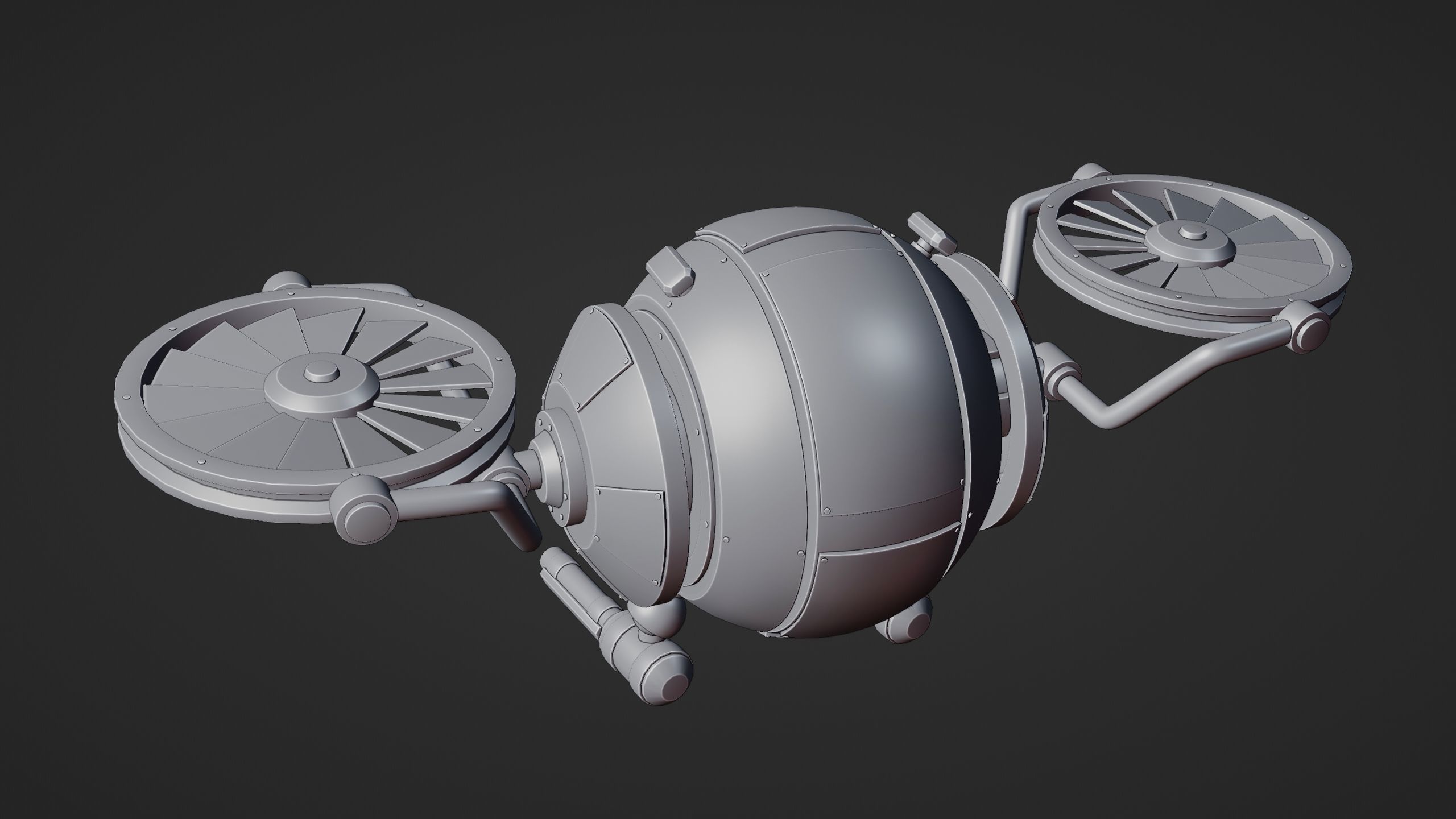 Sci-Fi Security Drone - Blender 3D model_13