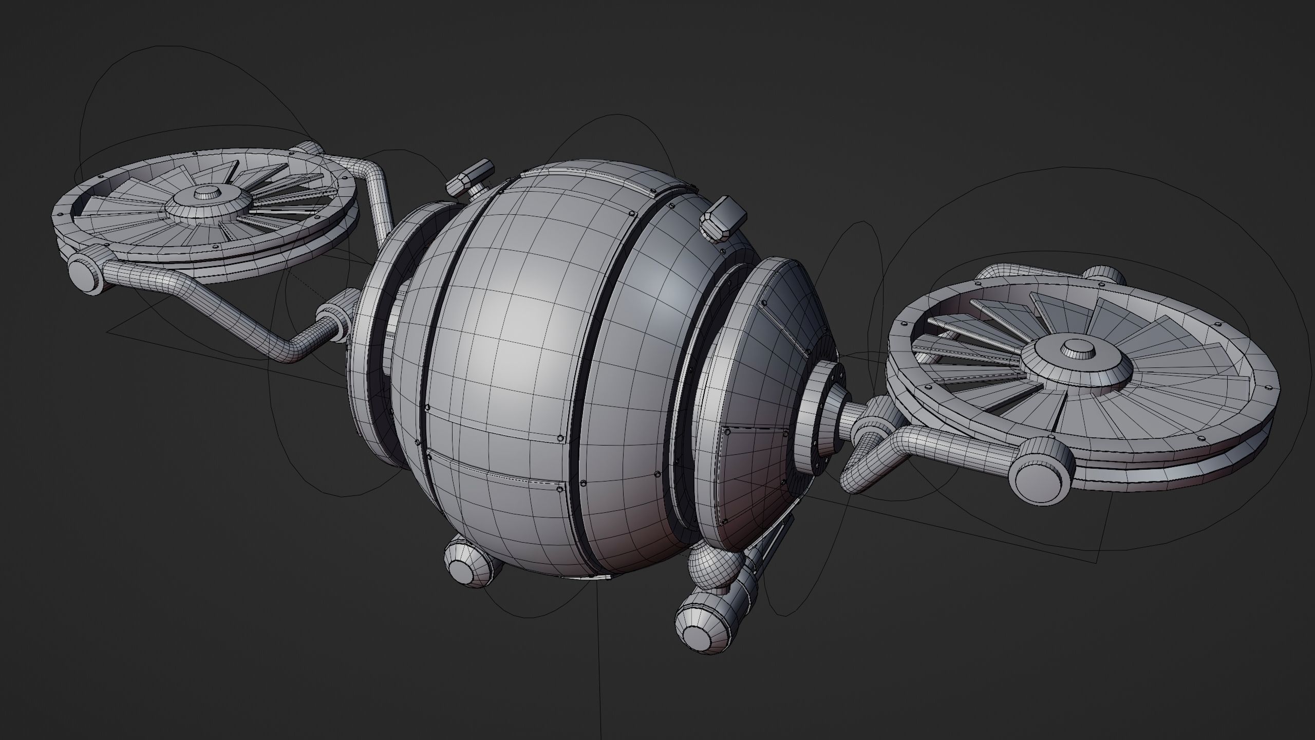 Sci-Fi Security Drone - Blender 3D model_19