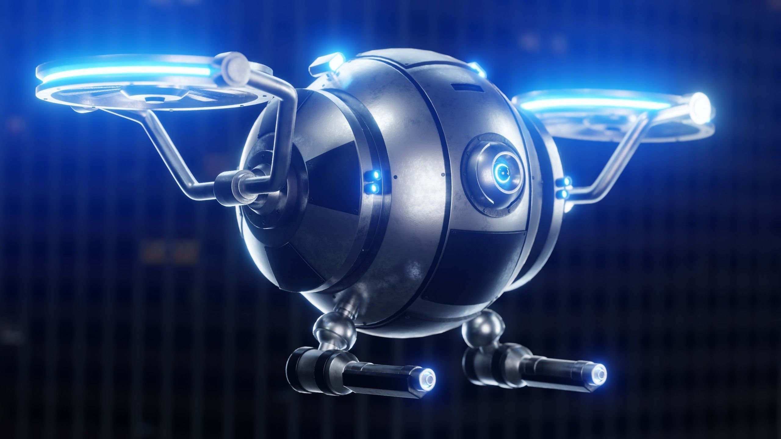Sci-Fi Security Drone - Blender 3D model_5