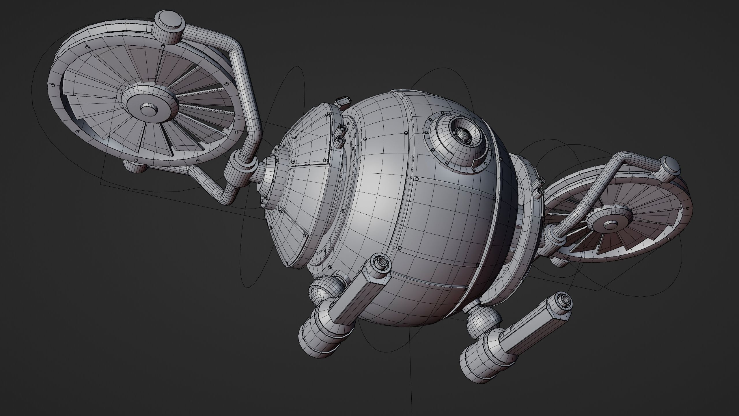 Sci-Fi Security Drone - Blender 3D model_21