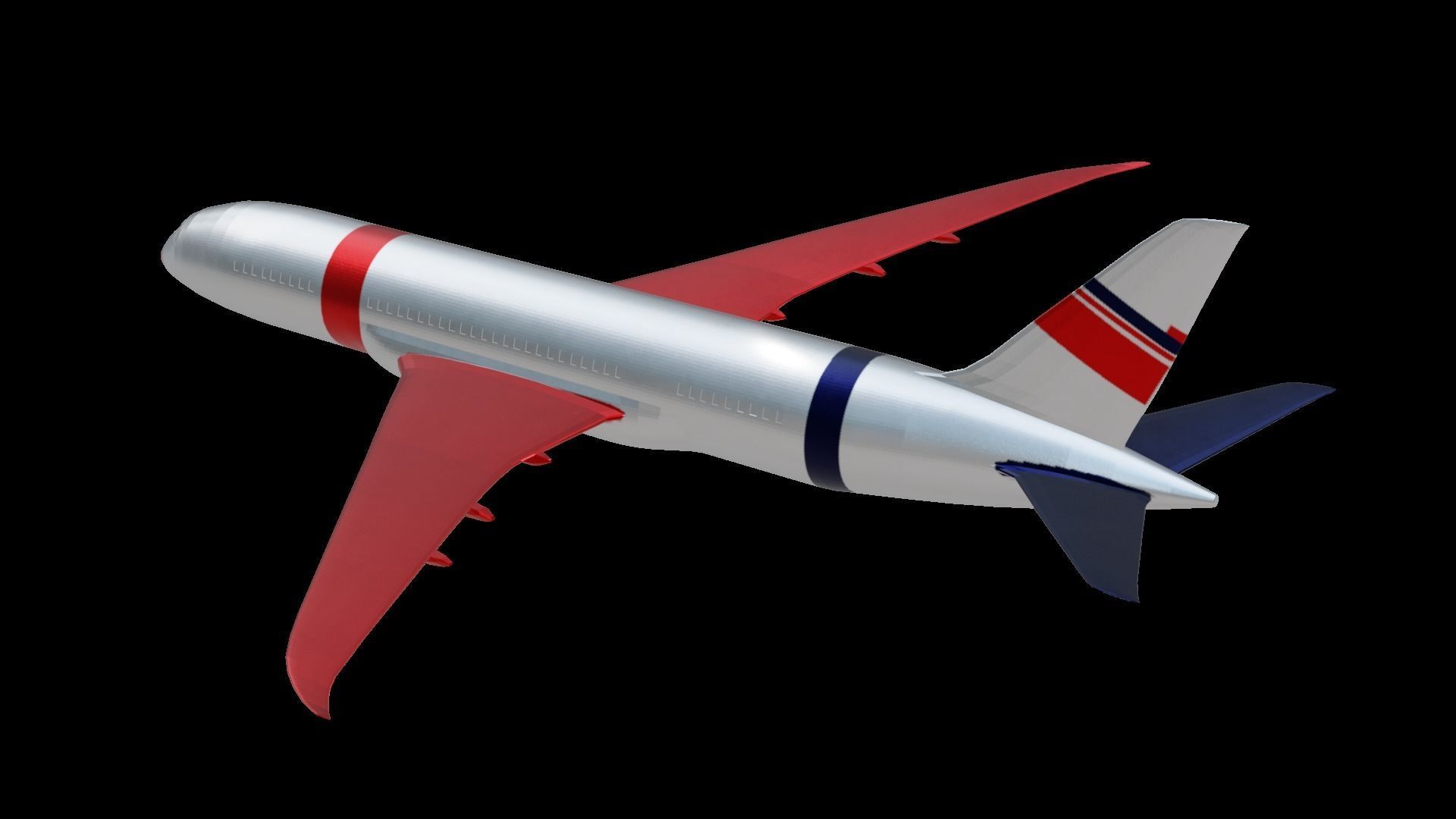 Commercial Aviation Low-poly 3D model_9