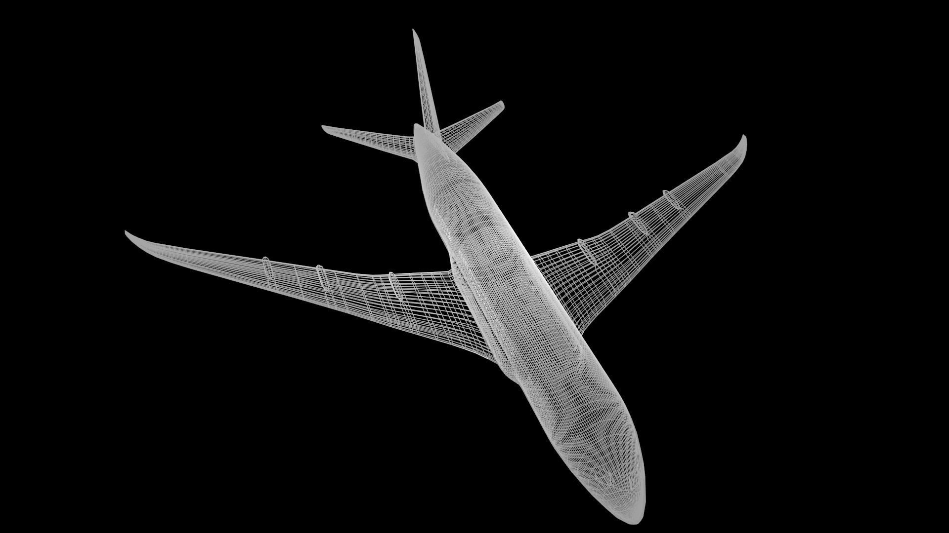 Commercial Aviation Low-poly 3D model_55