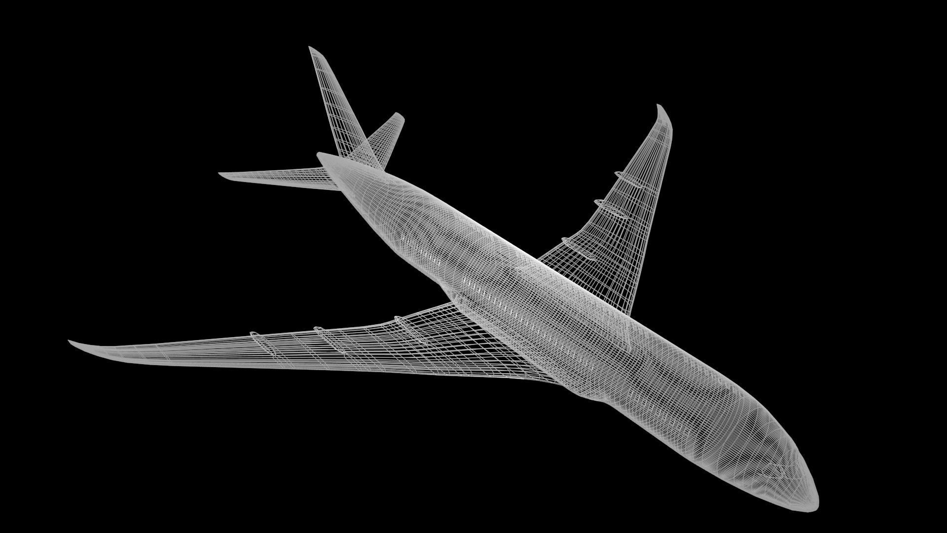 Commercial Aviation Low-poly 3D model_54