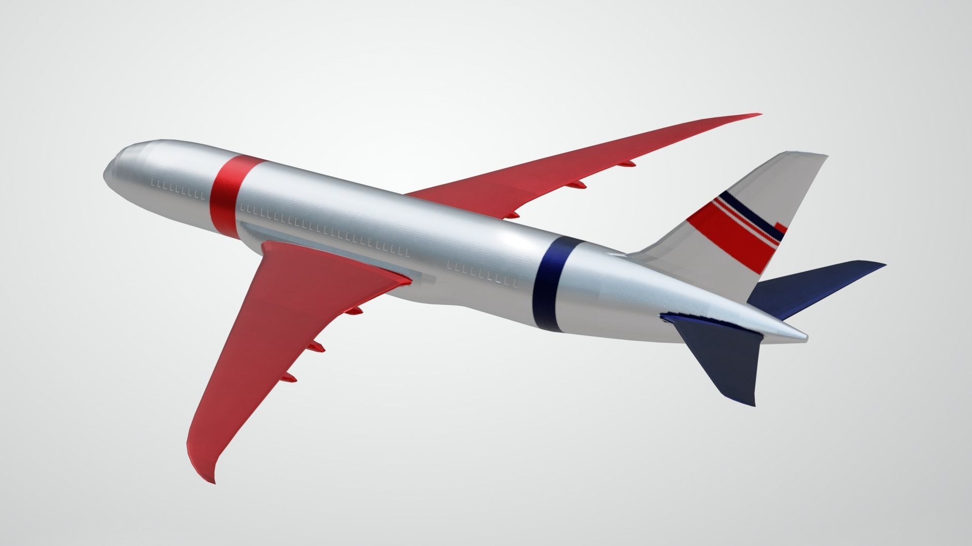Commercial Aviation Low-poly 3D model_8