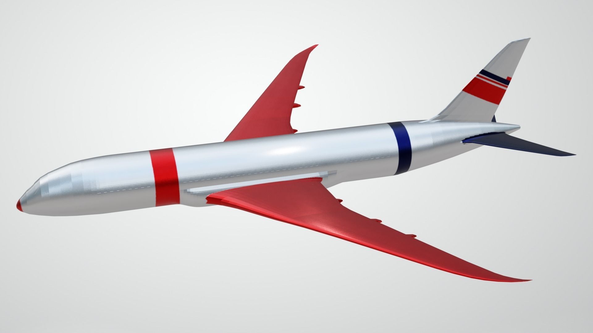 Commercial Aviation Low-poly 3D model_2