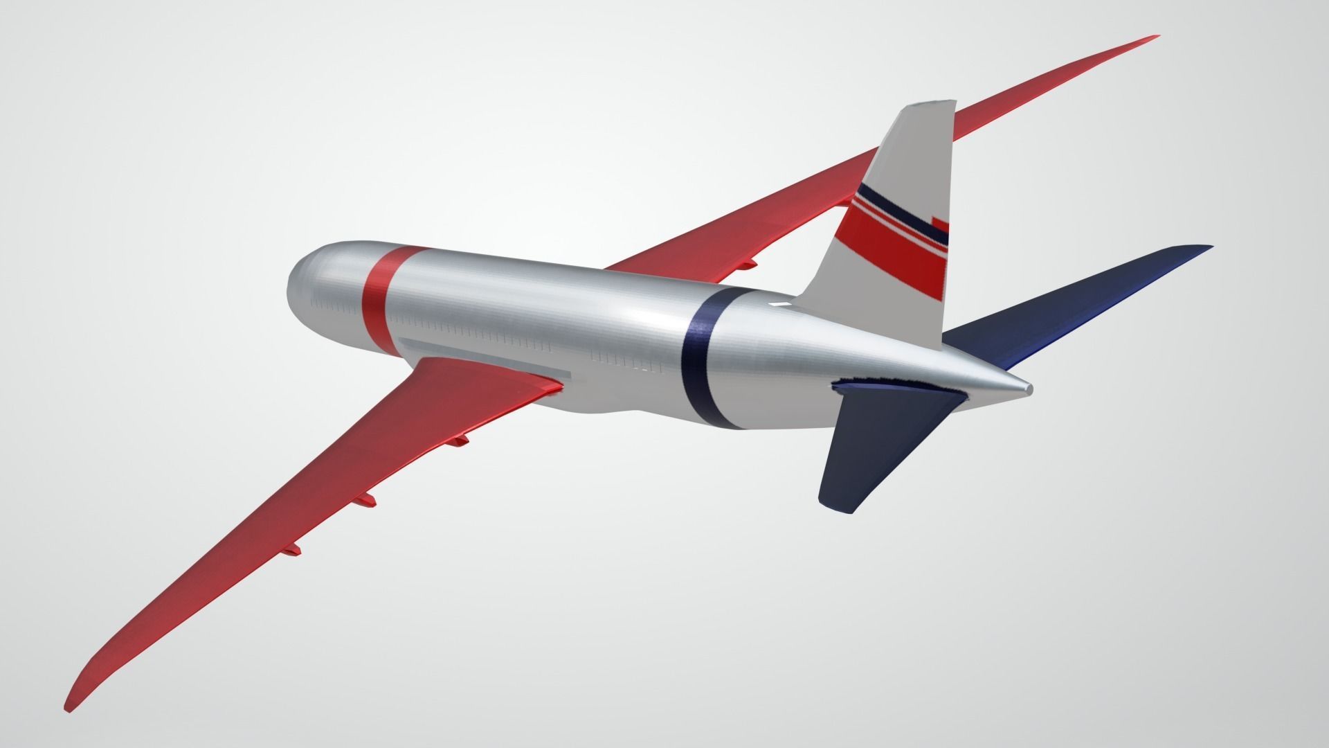 Commercial Aviation Low-poly 3D model_33