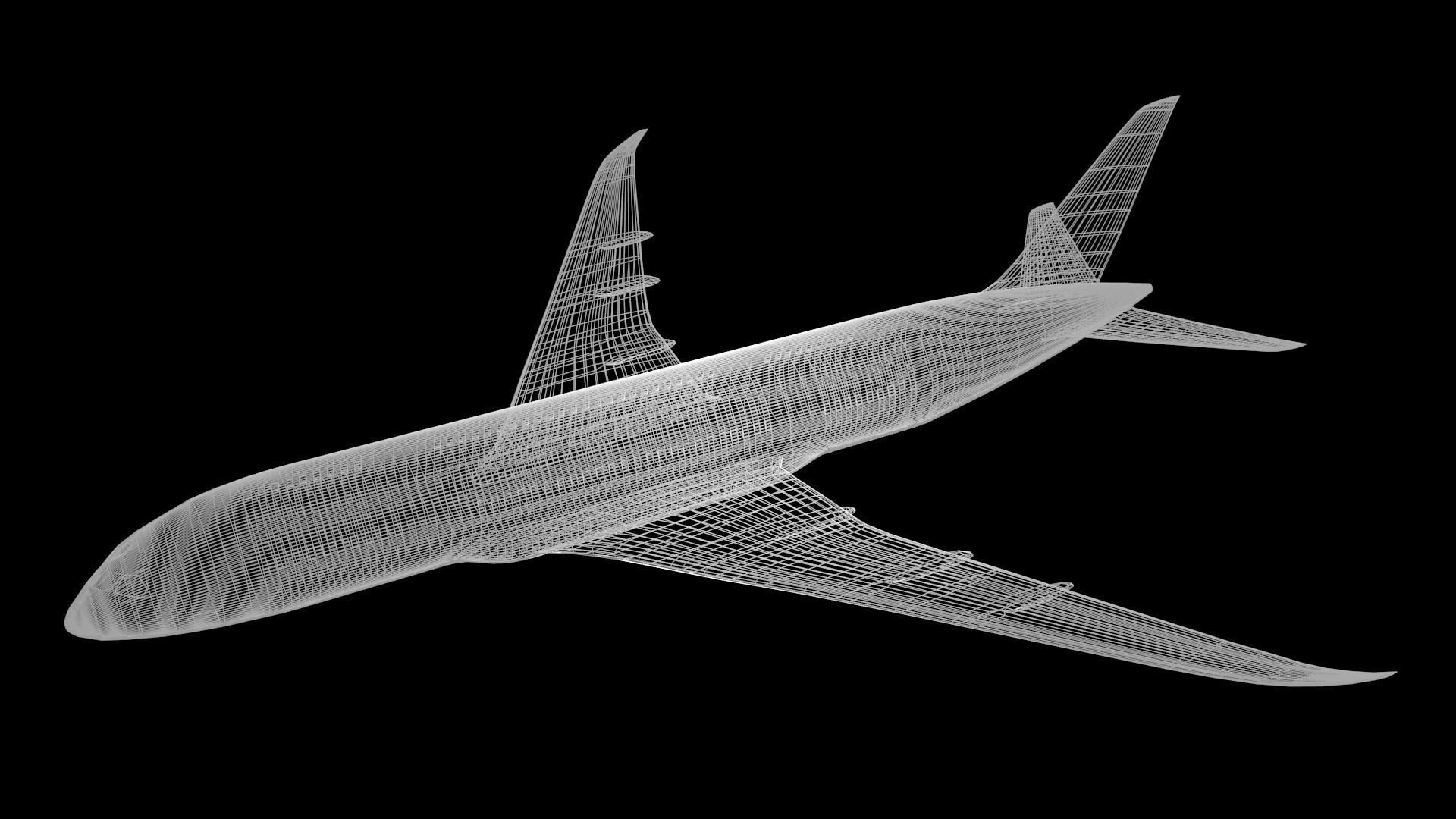 Commercial Aviation Low-poly 3D model_41