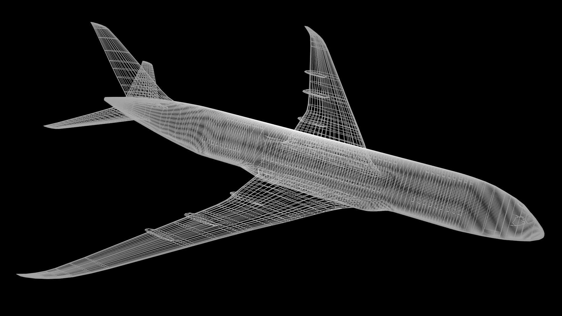 Commercial Aviation Low-poly 3D model_53