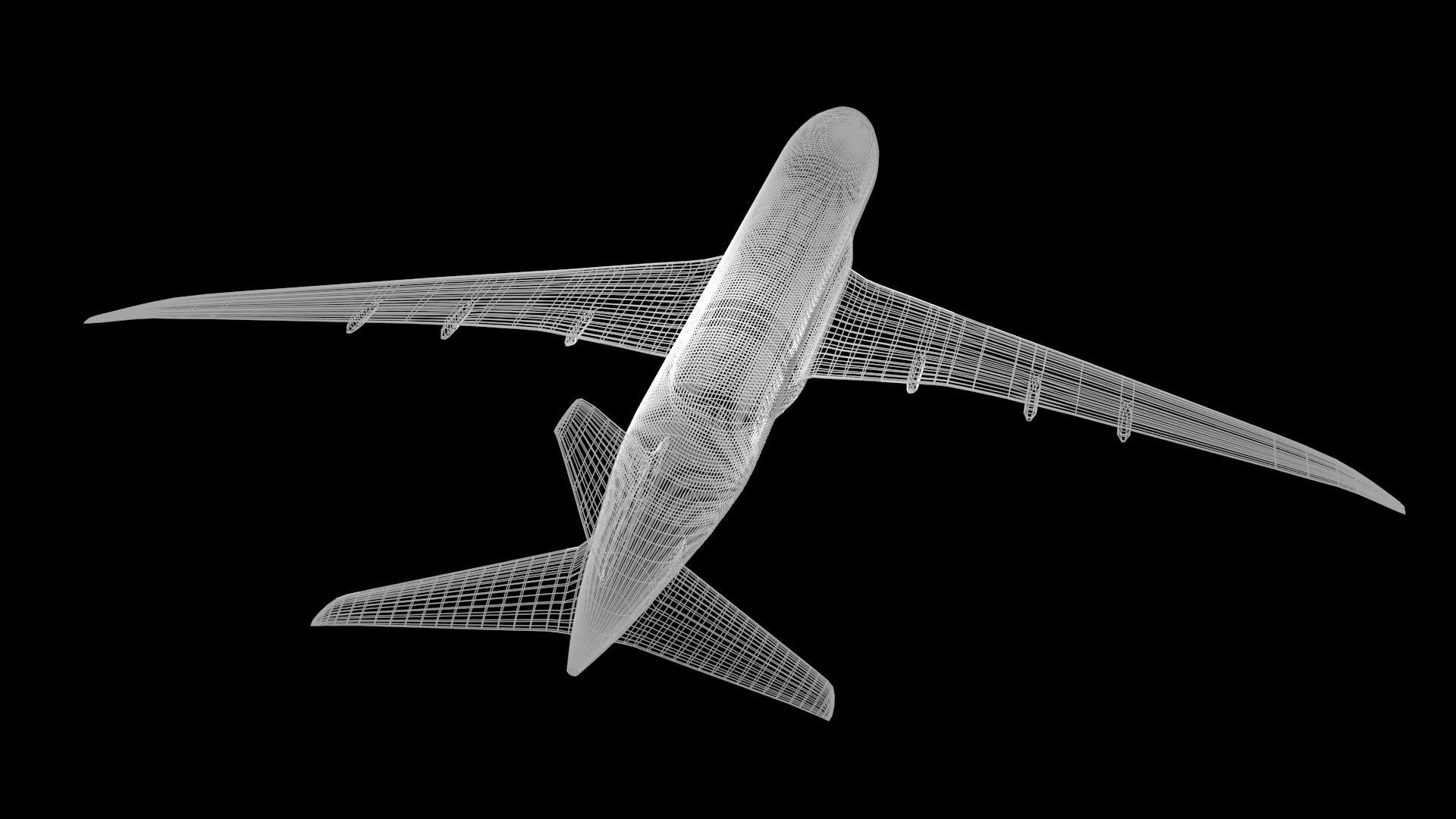 Commercial Aviation Low-poly 3D model_49