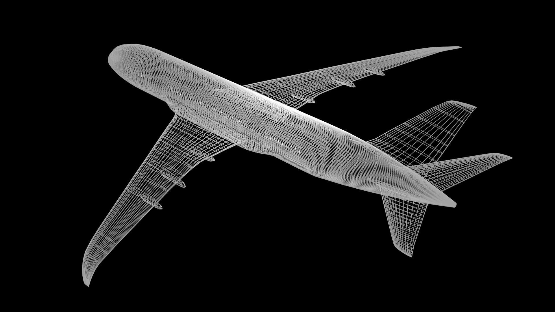 Commercial Aviation Low-poly 3D model_45