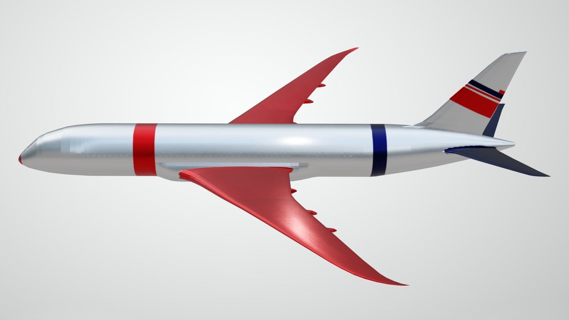 Commercial Aviation Low-poly 3D model_4