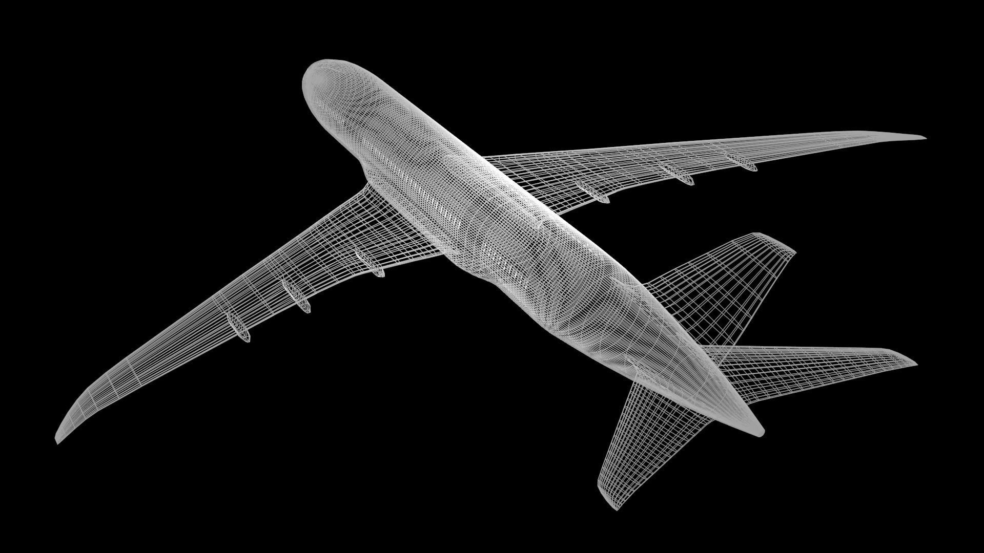 Commercial Aviation Low-poly 3D model_46