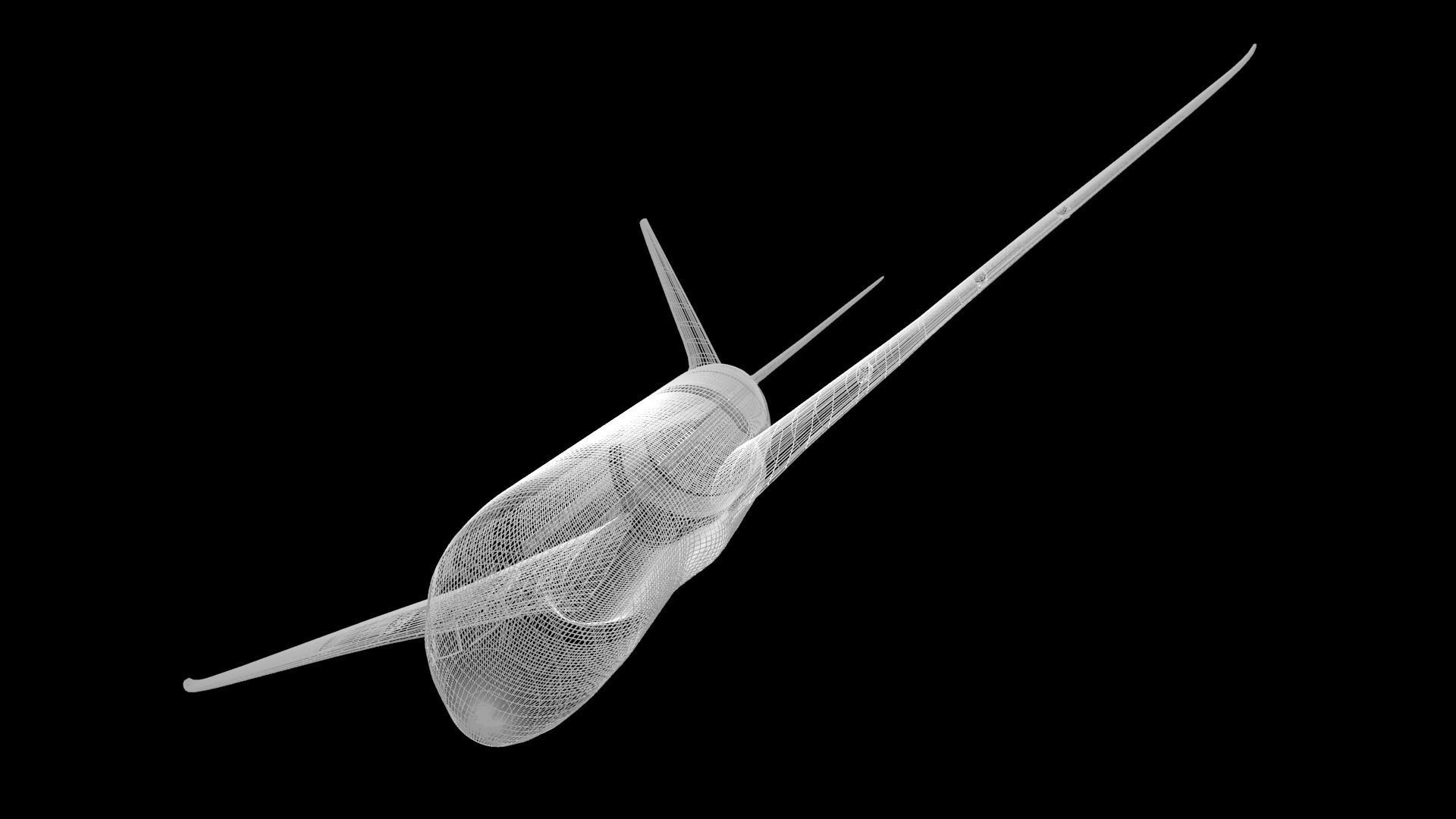 Commercial Aviation Low-poly 3D model_58