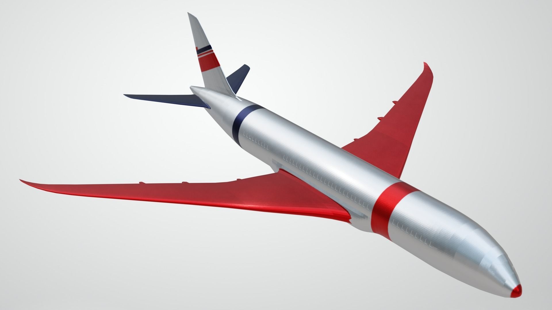 Commercial Aviation Low-poly 3D model_28