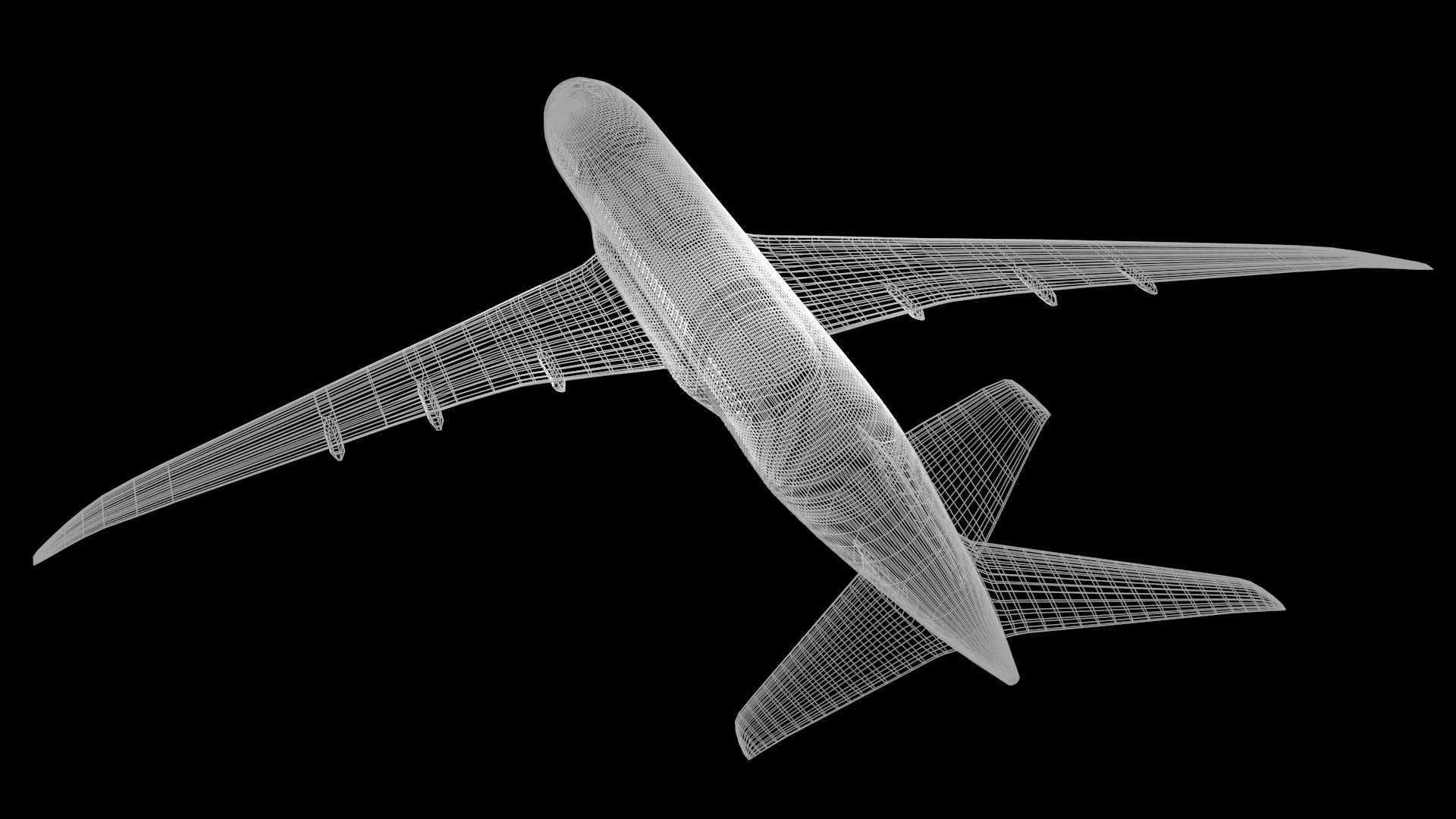 Commercial Aviation Low-poly 3D model_47