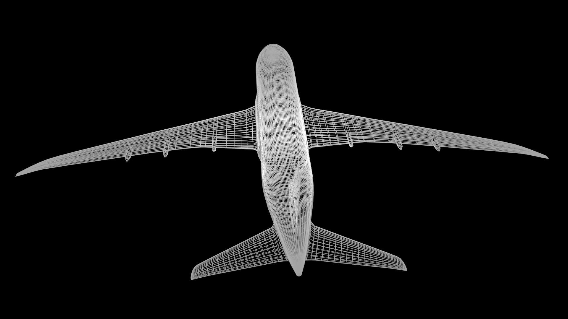 Commercial Aviation Low-poly 3D model_48