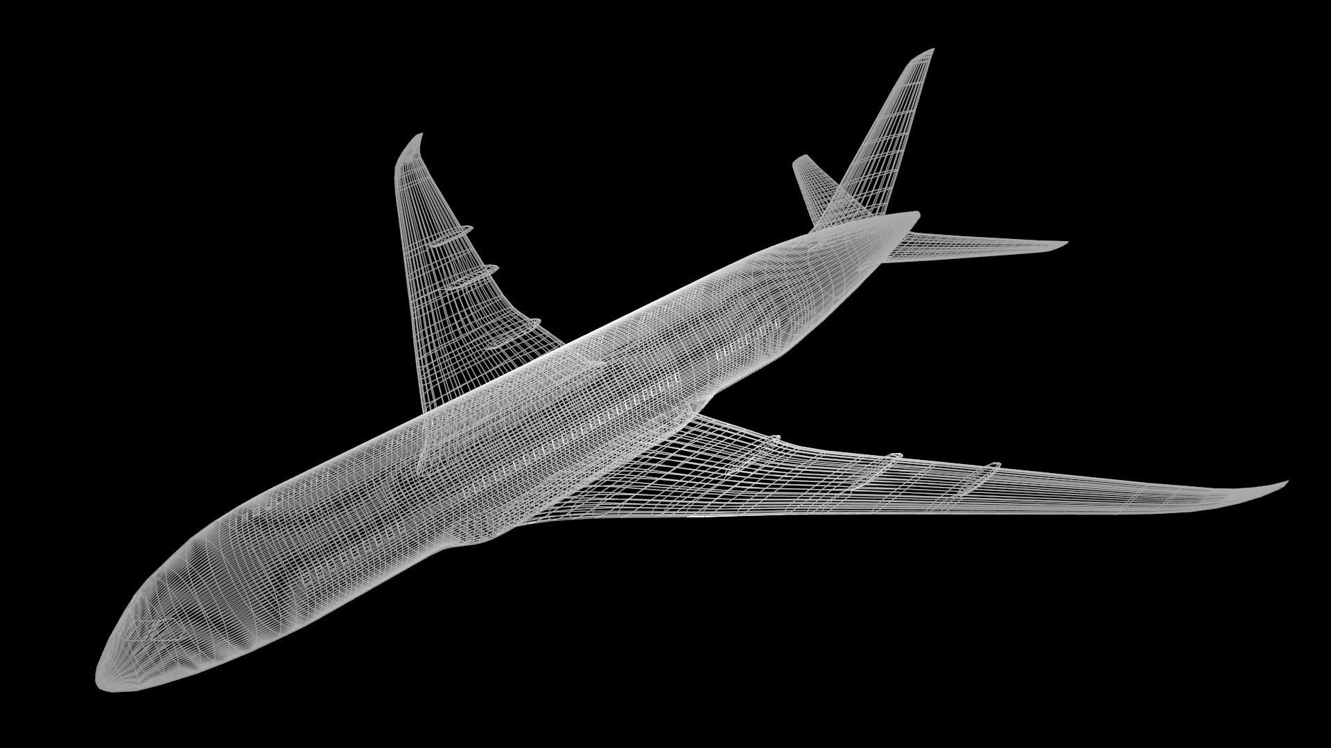 Commercial Aviation Low-poly 3D model_40