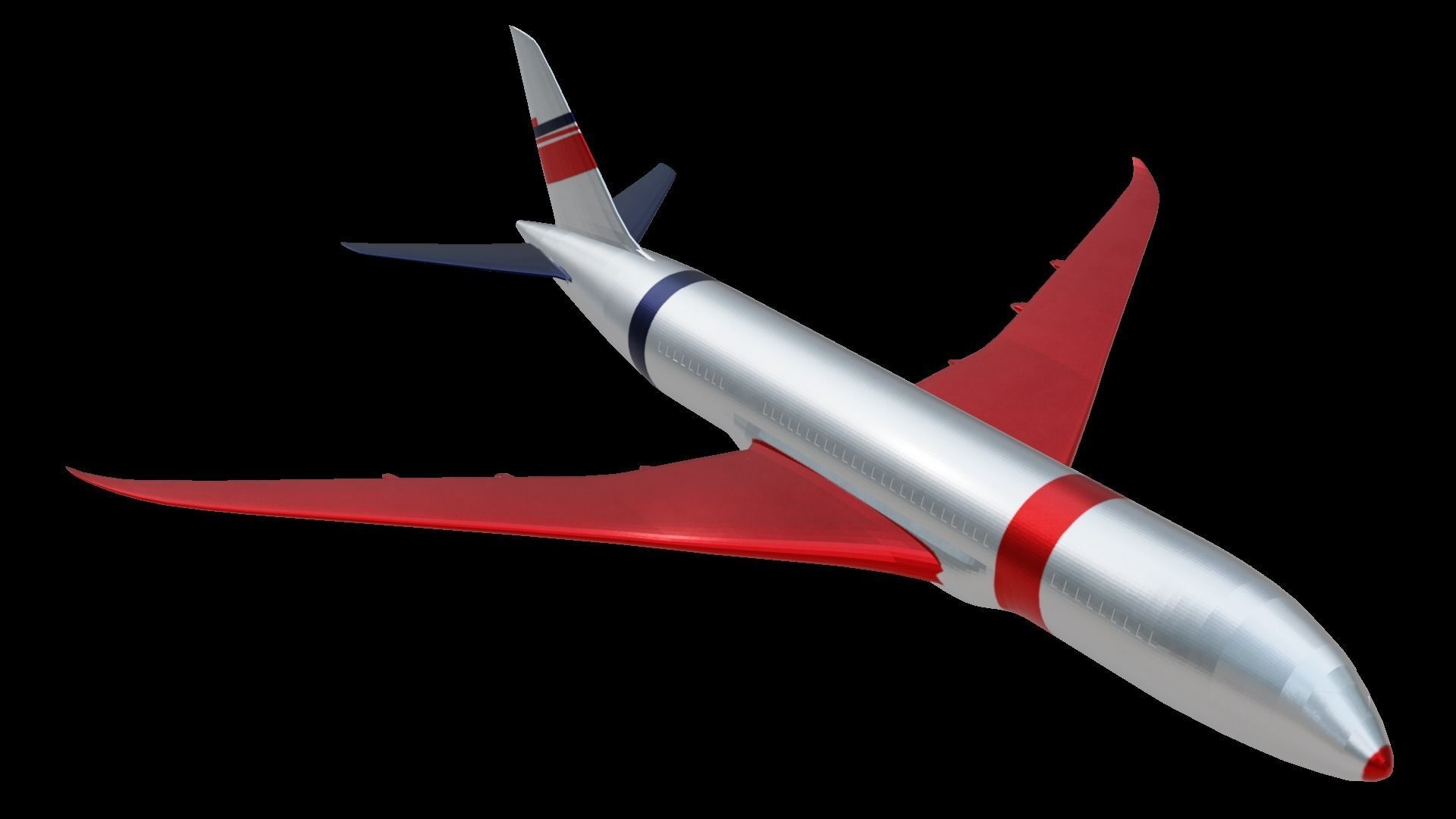 Commercial Aviation Low-poly 3D model_29