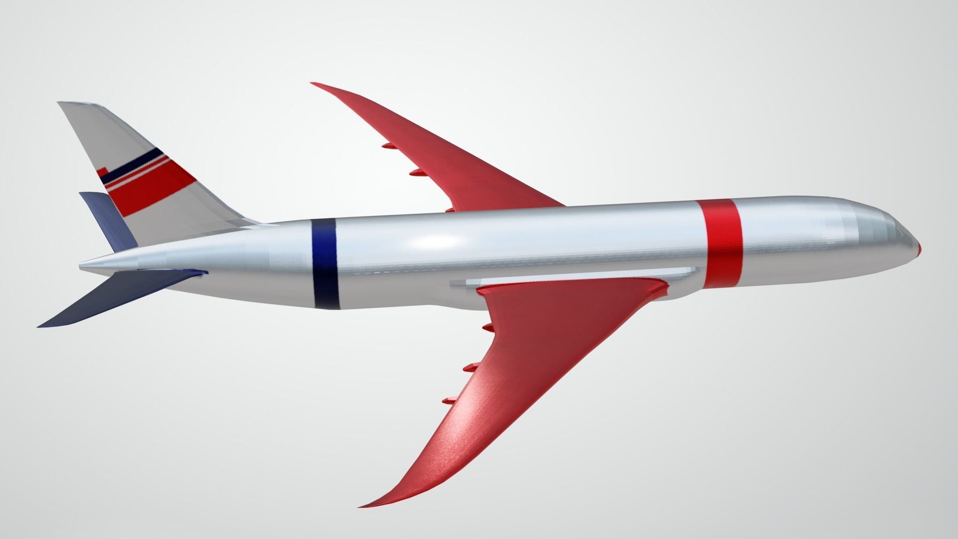 Commercial Aviation Low-poly 3D model_22