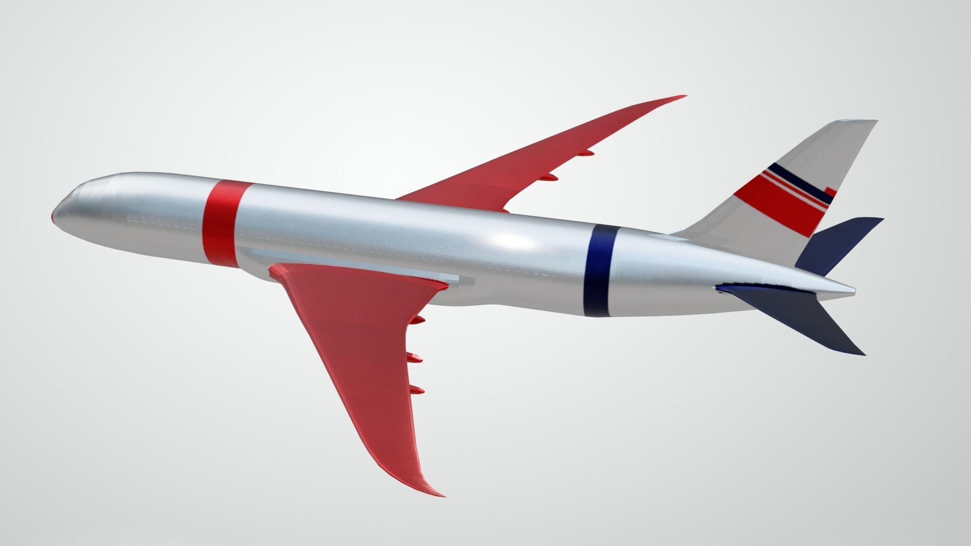 Commercial Aviation Low-poly 3D model_6