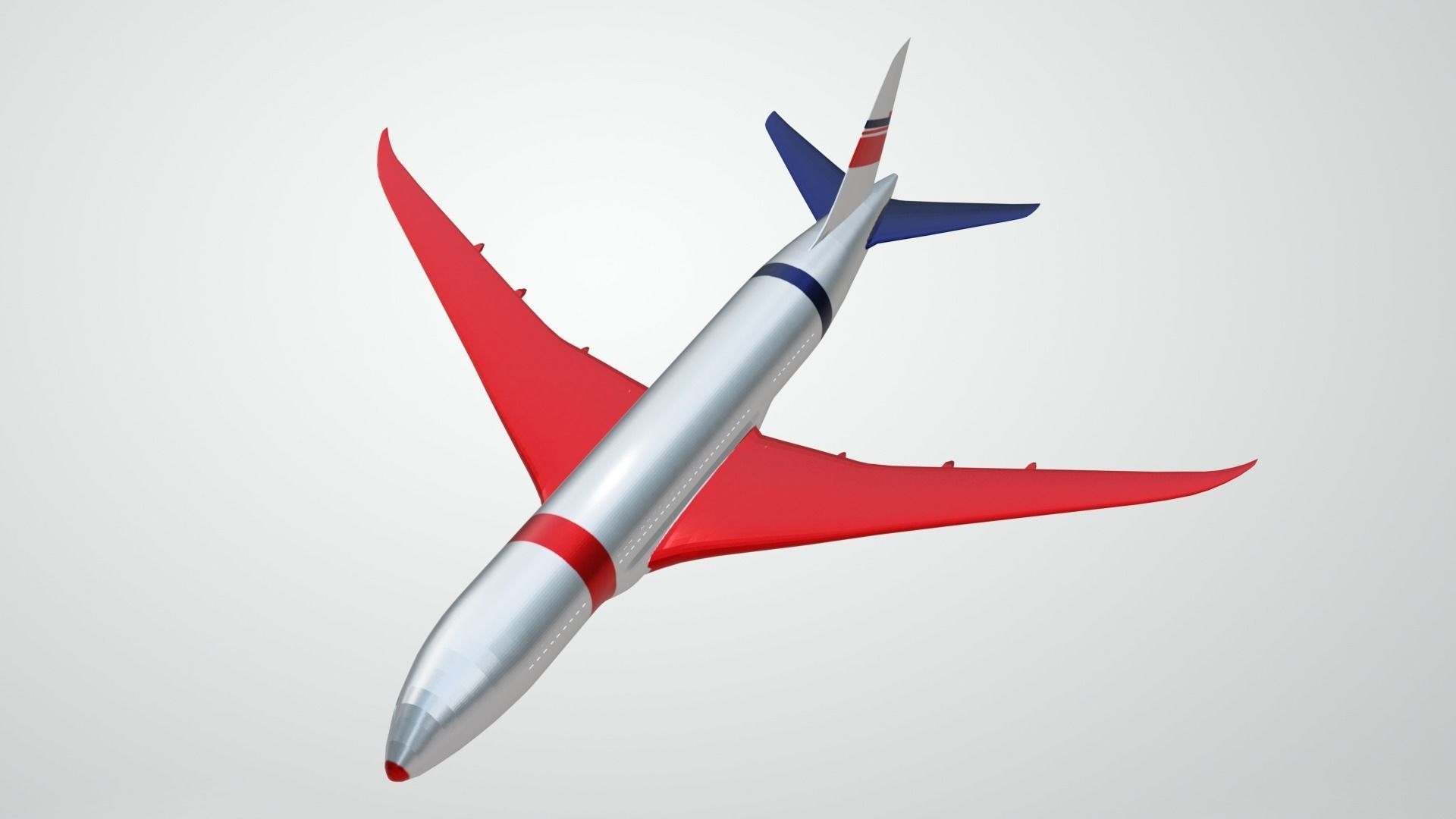 Commercial Aviation Low-poly 3D model_34