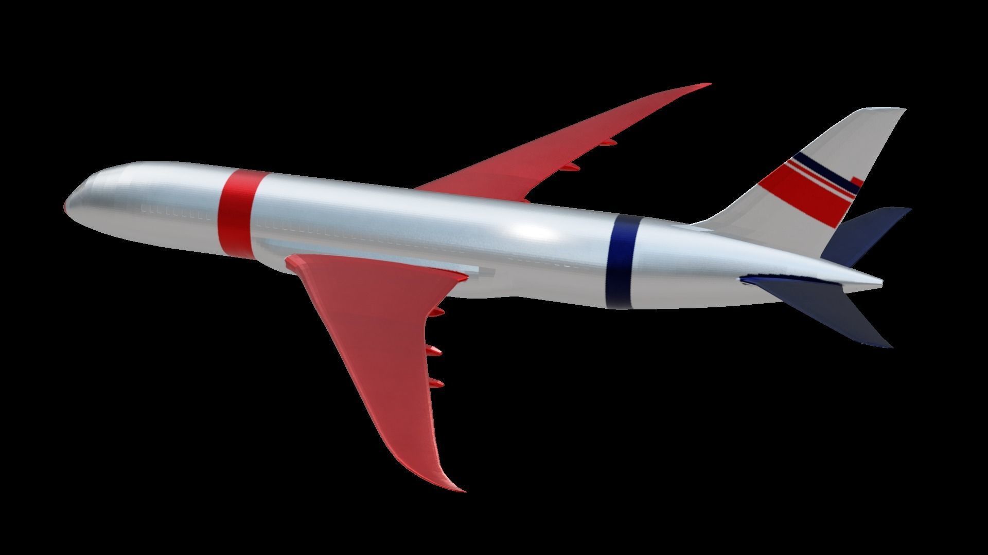 Commercial Aviation Low-poly 3D model_7
