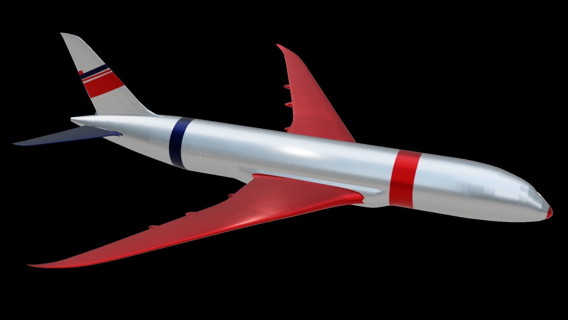 Commercial Aviation Low-poly 3D model_25