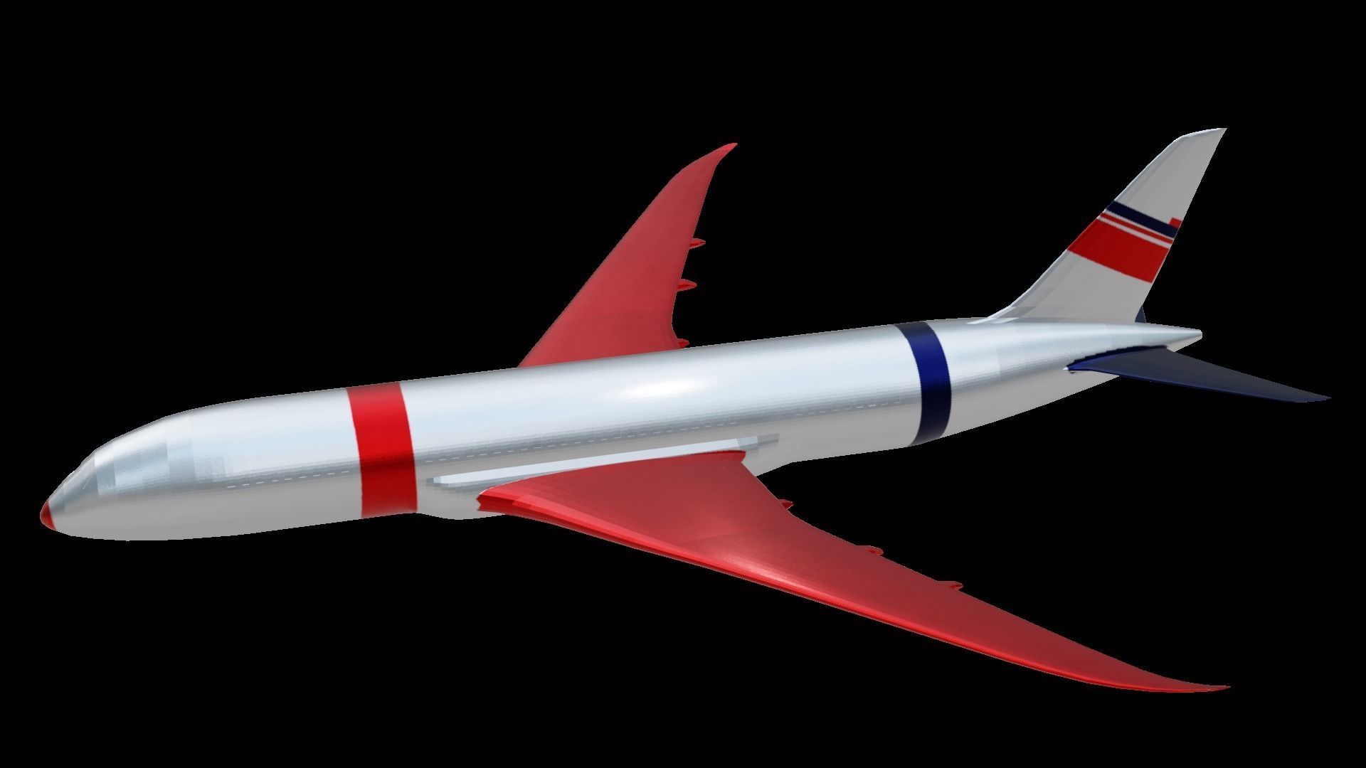 Commercial Aviation Low-poly 3D model_3