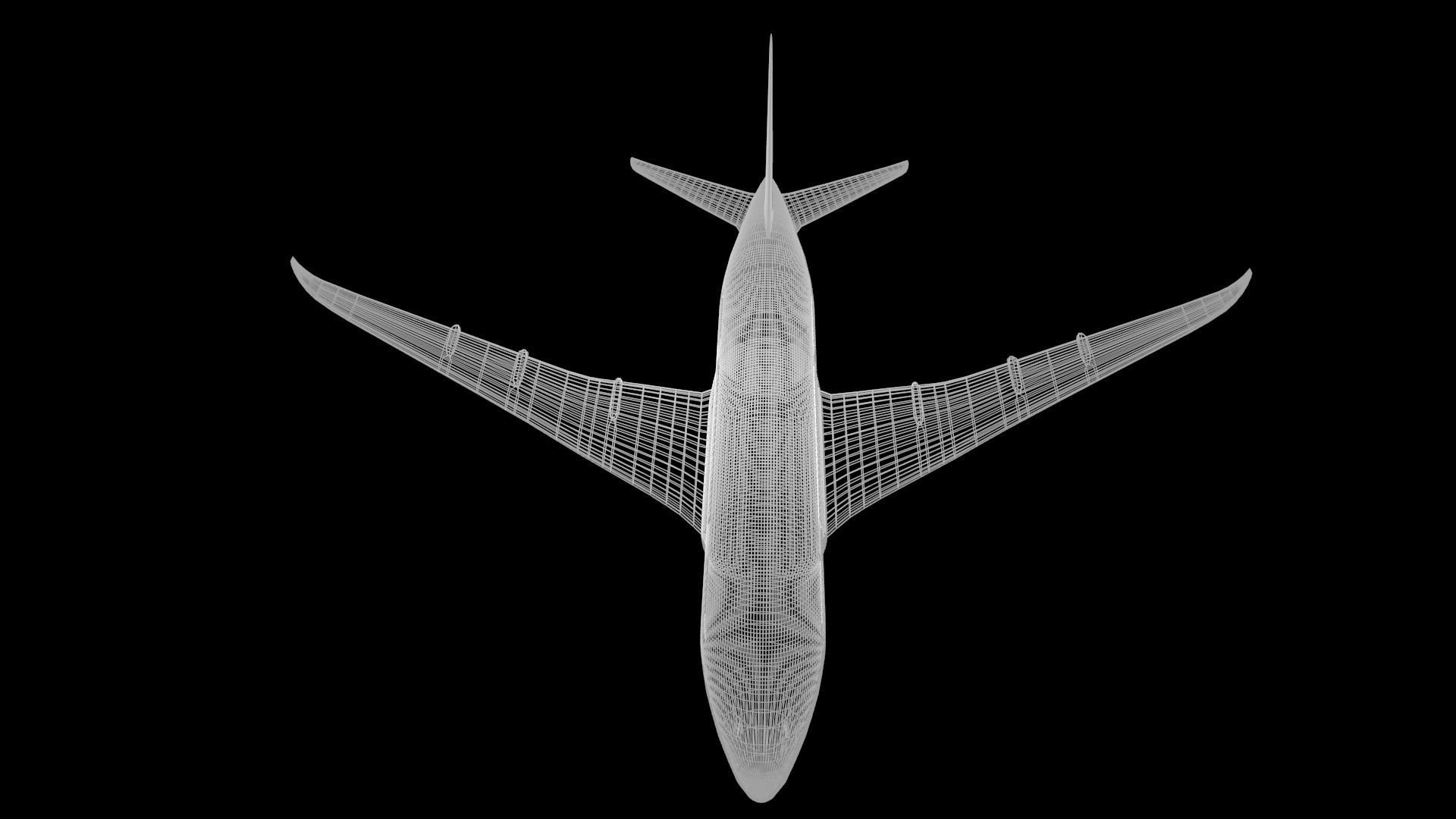 Commercial Aviation Low-poly 3D model_56