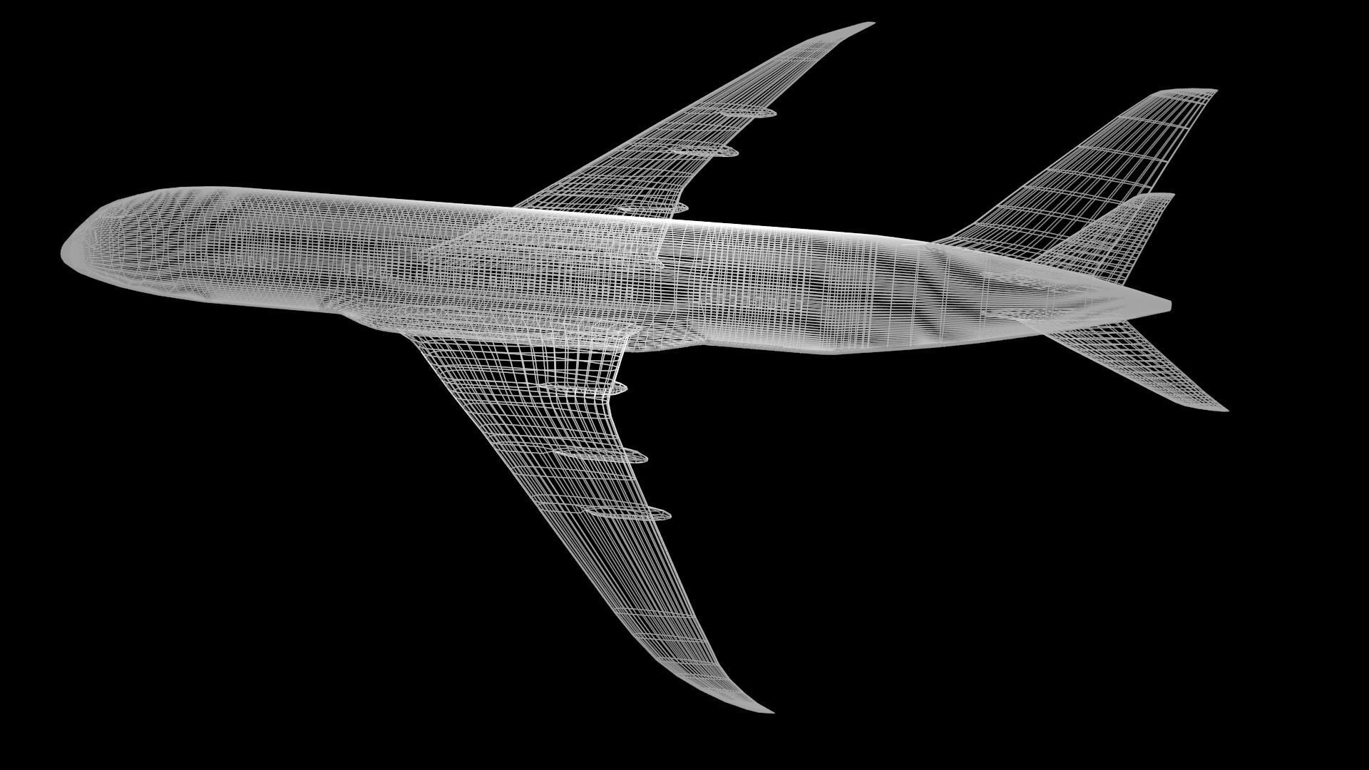 Commercial Aviation Low-poly 3D model_43