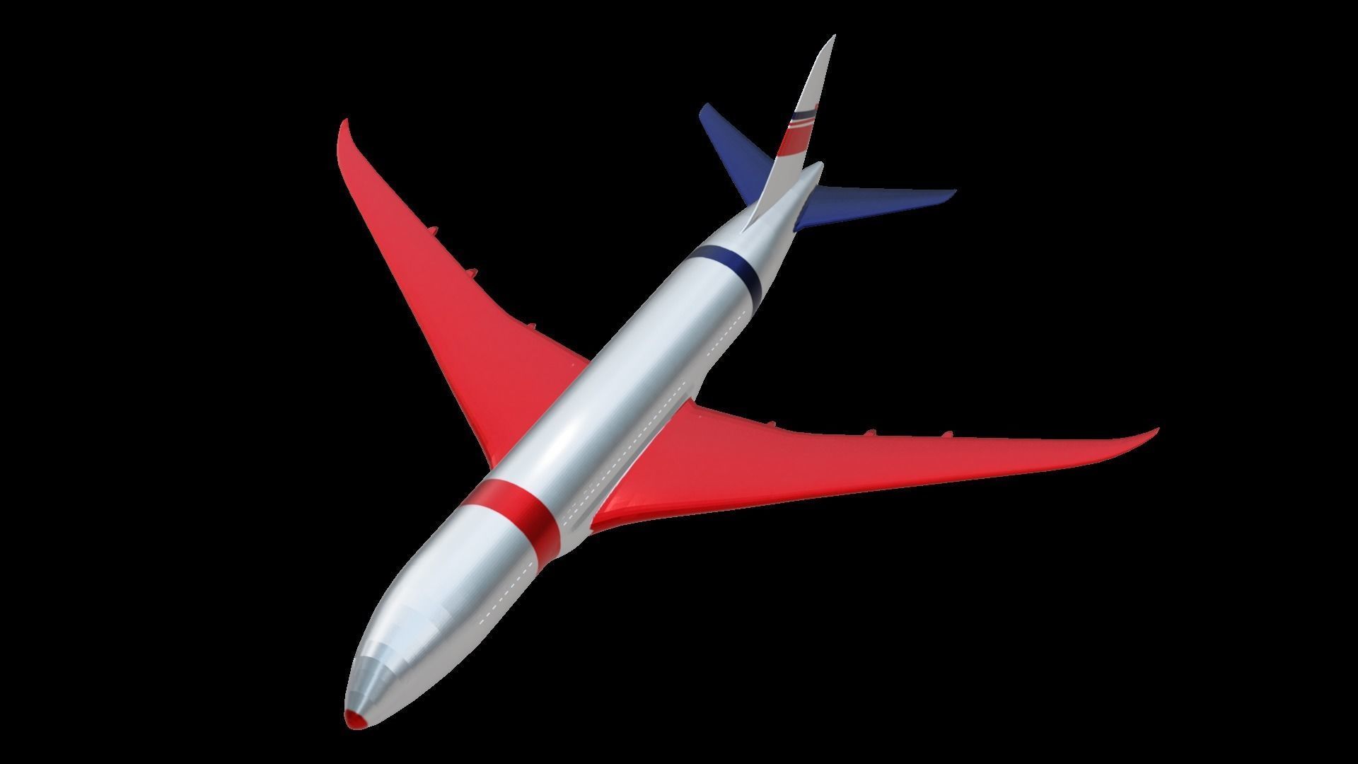 Commercial Aviation Low-poly 3D model_35