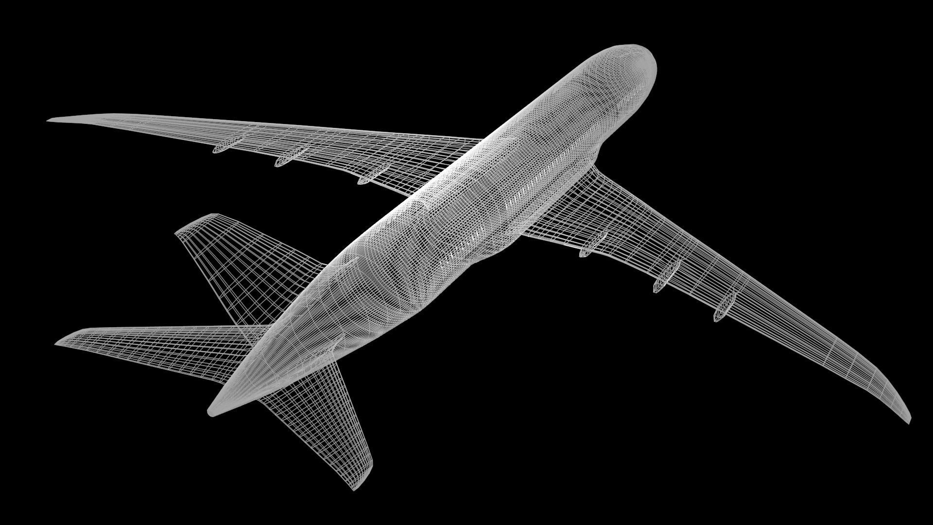 Commercial Aviation Low-poly 3D model_50