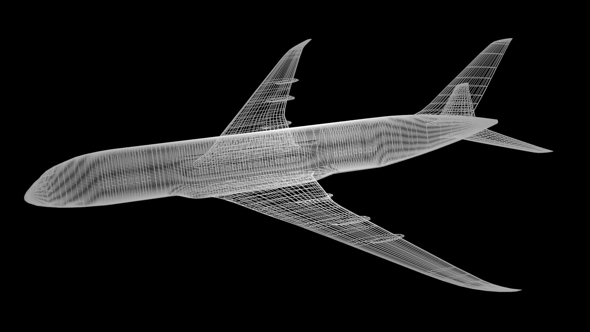 Commercial Aviation Low-poly 3D model_42