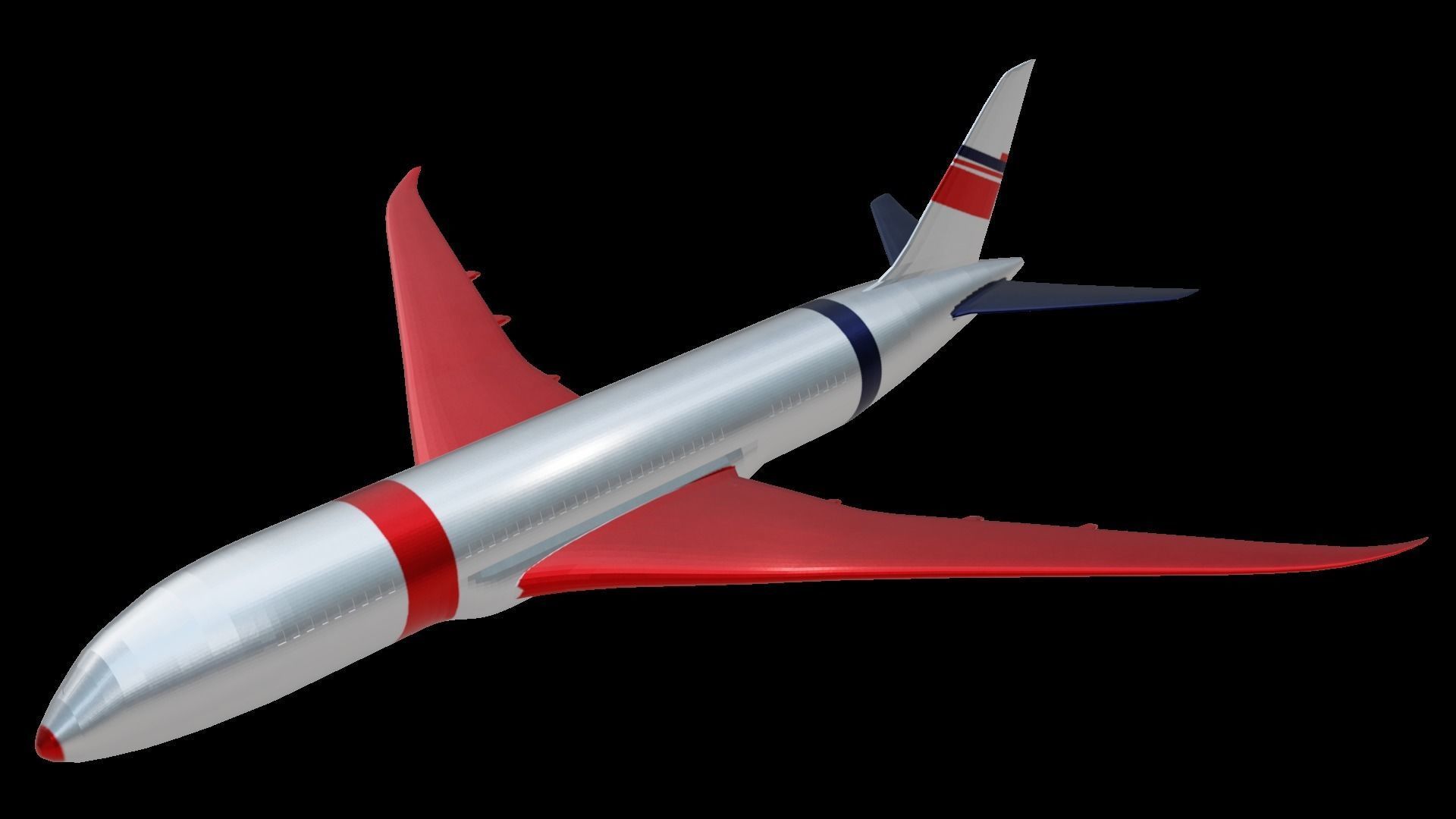 Commercial Aviation Low-poly 3D model_1