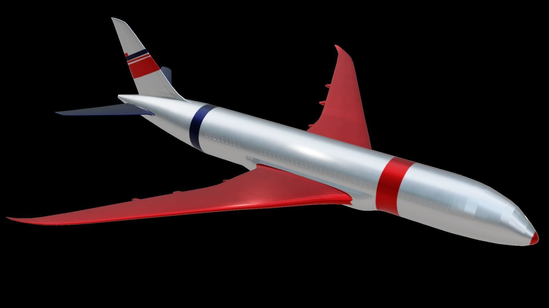 Commercial Aviation Low-poly 3D model_27