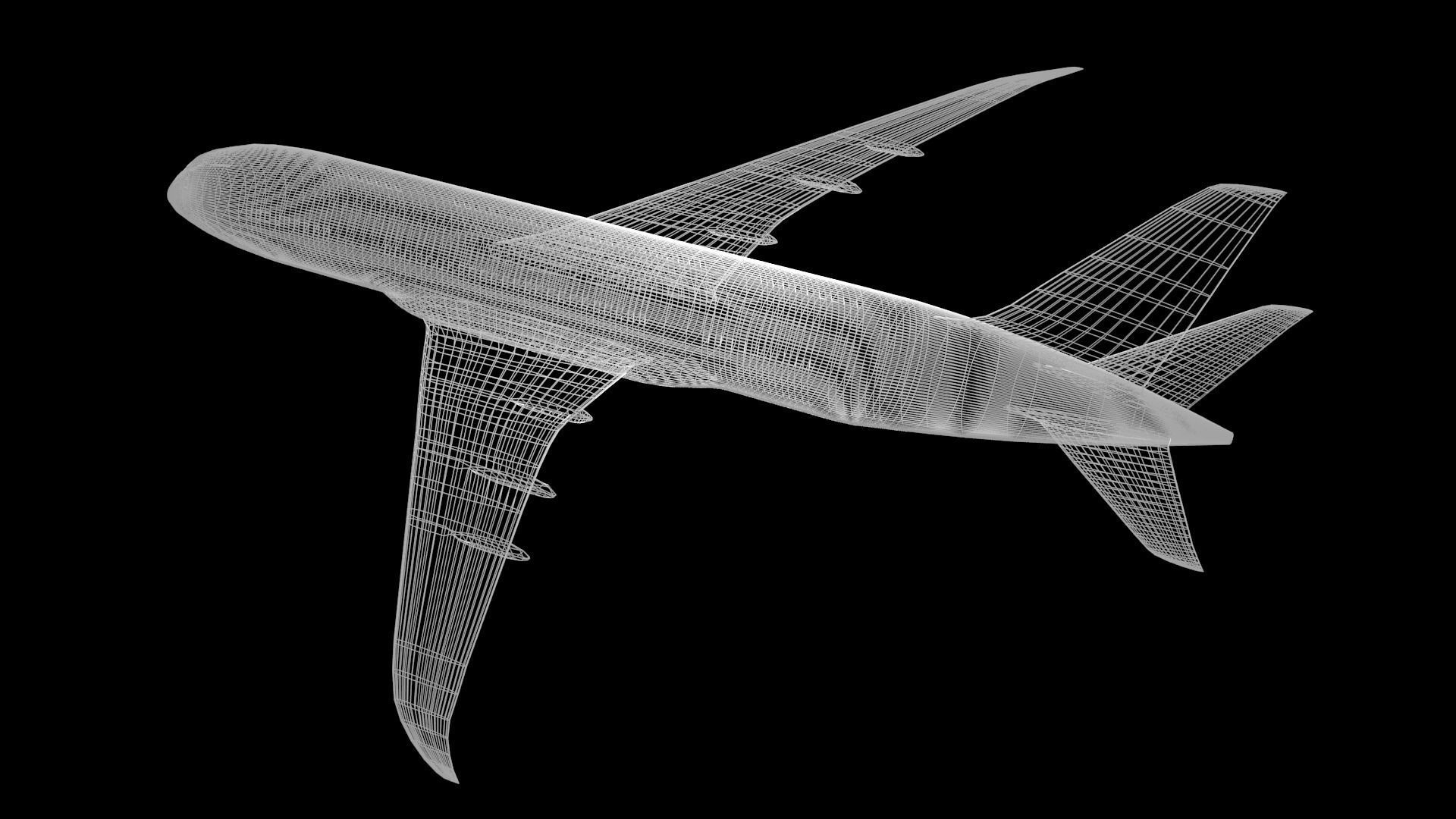 Commercial Aviation Low-poly 3D model_44