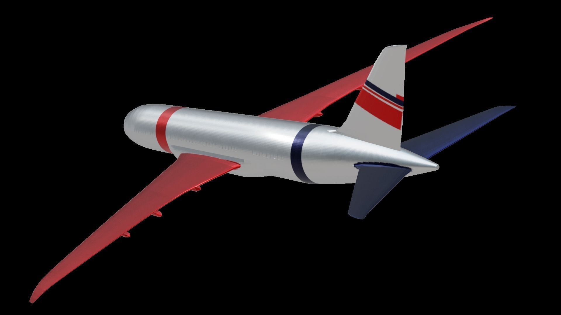 Commercial Aviation Low-poly 3D model_32