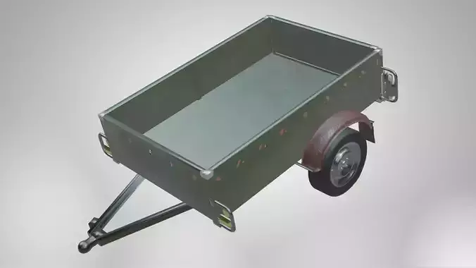 Trailer - Cargo Carrier Low-poly 3D model