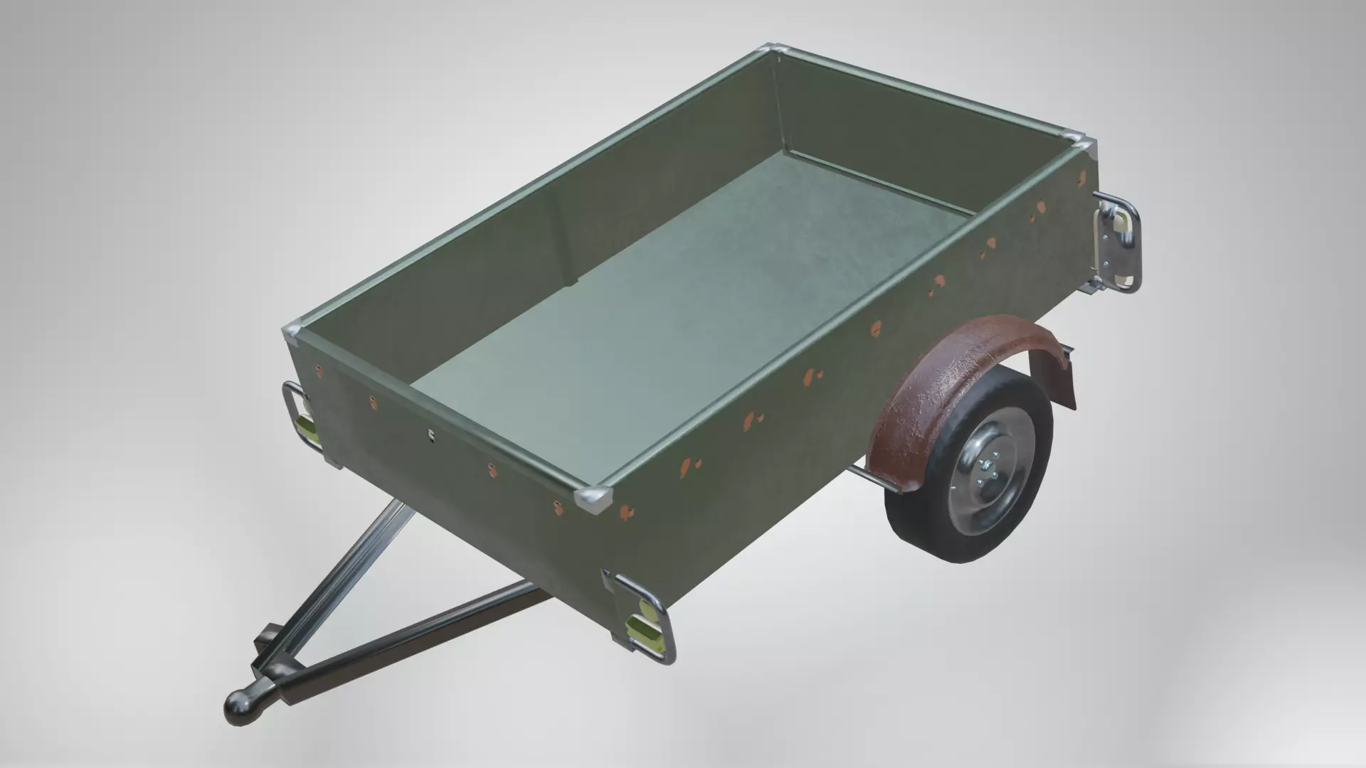 Trailer - Cargo Carrier Low-poly 3D model_0