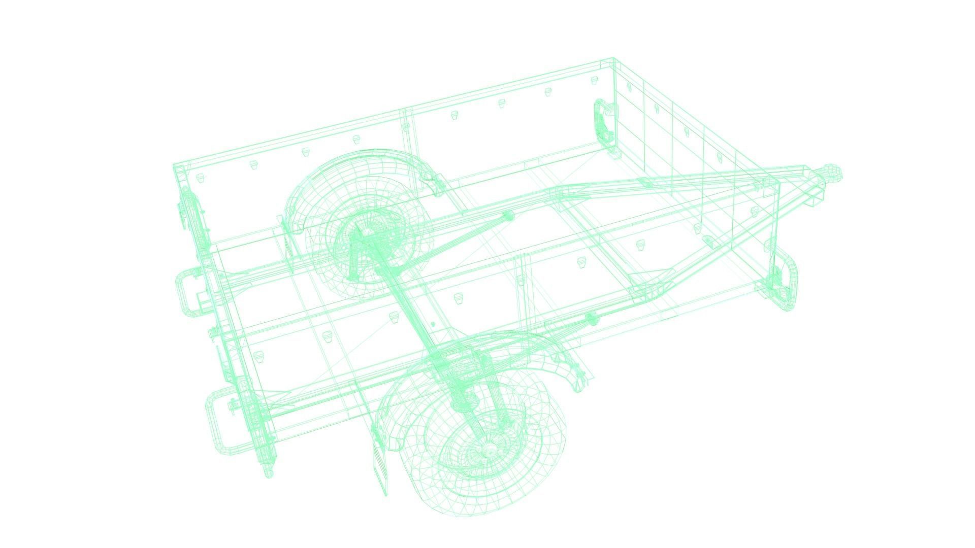 Trailer - Cargo Carrier Low-poly 3D model_51