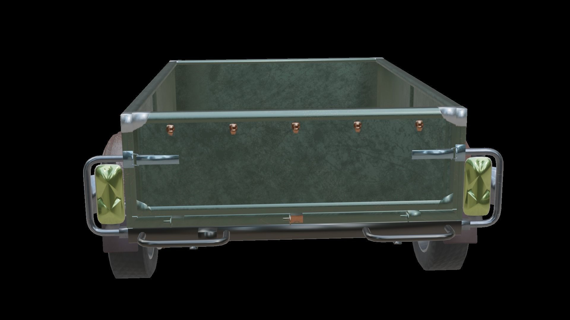 Trailer - Cargo Carrier Low-poly 3D model_13