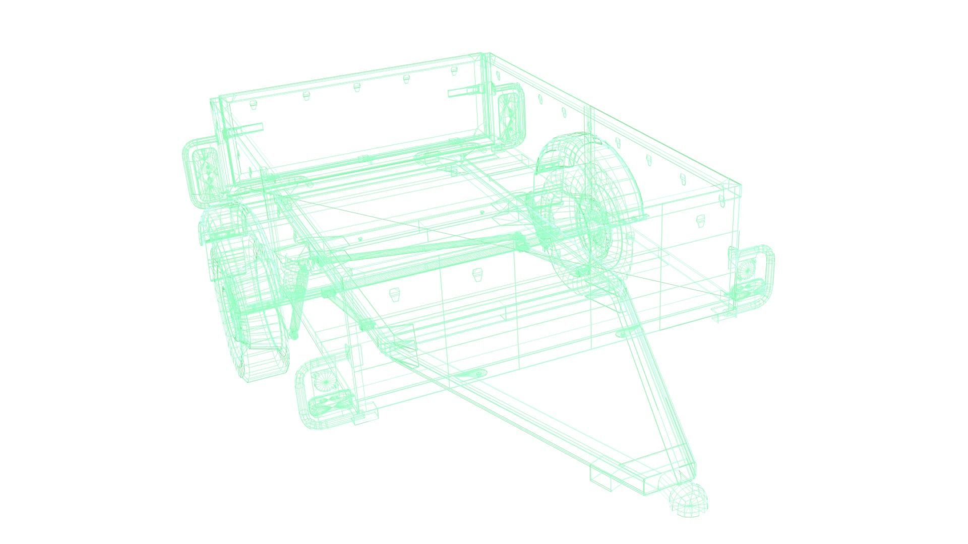 Trailer - Cargo Carrier Low-poly 3D model_56