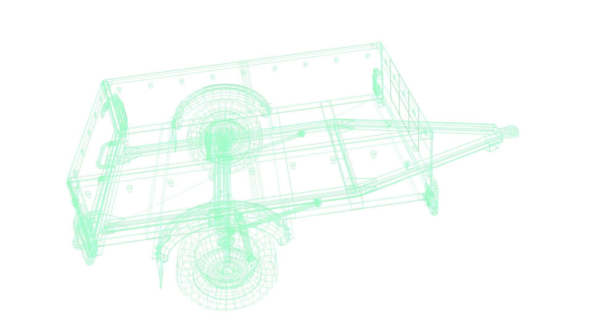 Trailer - Cargo Carrier Low-poly 3D model_52
