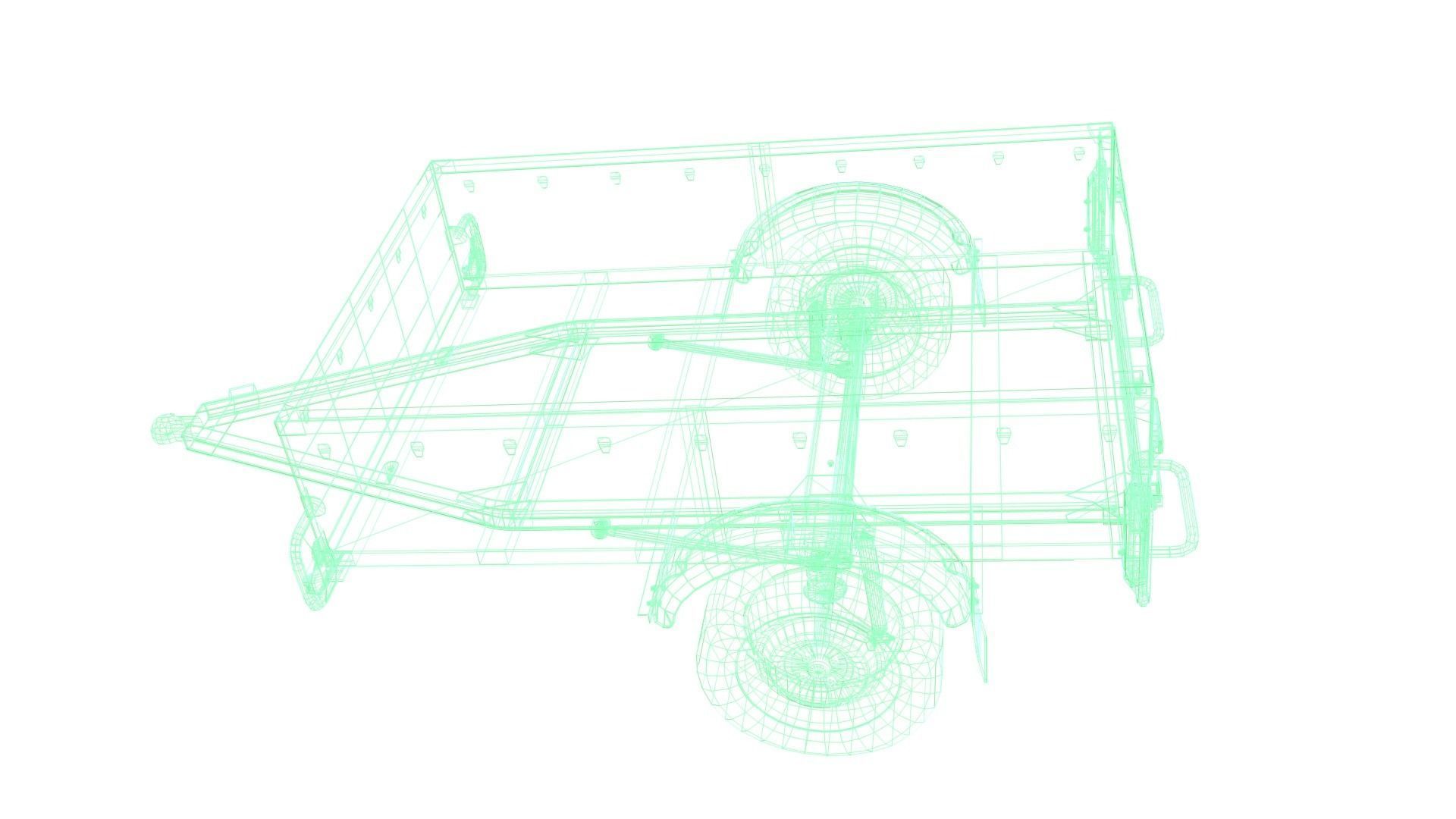 Trailer - Cargo Carrier Low-poly 3D model_42
