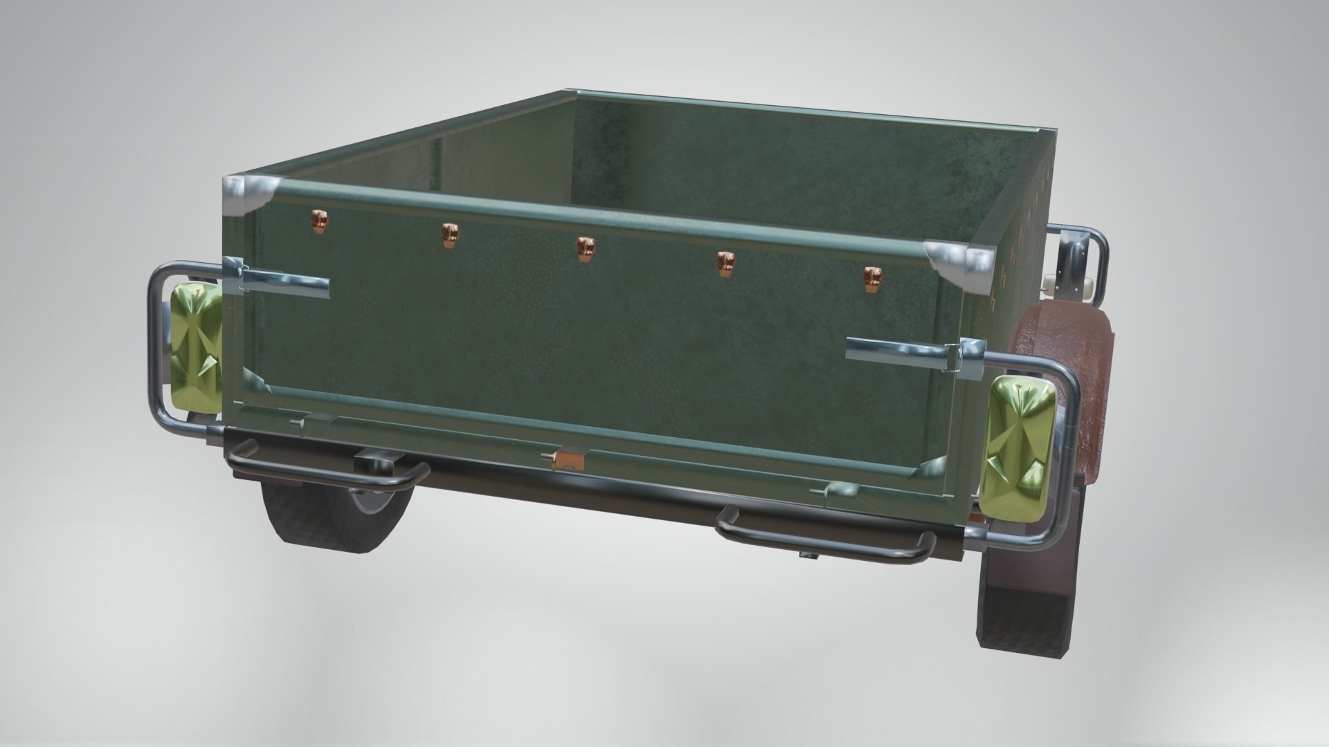 Trailer - Cargo Carrier Low-poly 3D model_14
