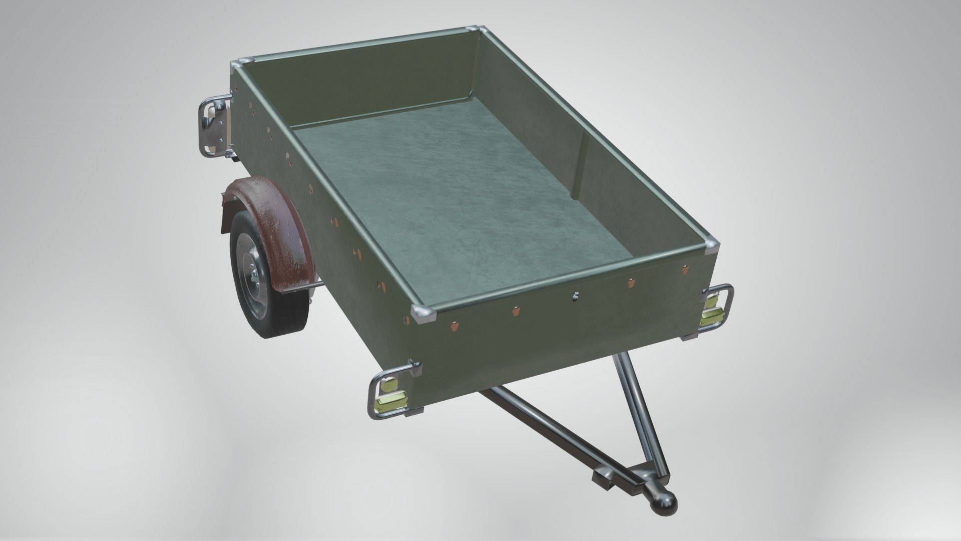 Trailer - Cargo Carrier Low-poly 3D model_30