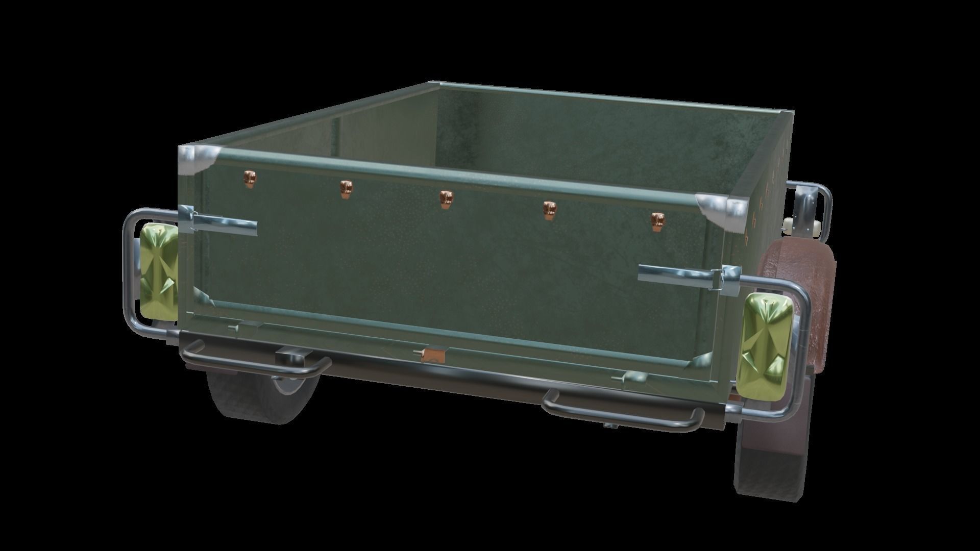 Trailer - Cargo Carrier Low-poly 3D model_15