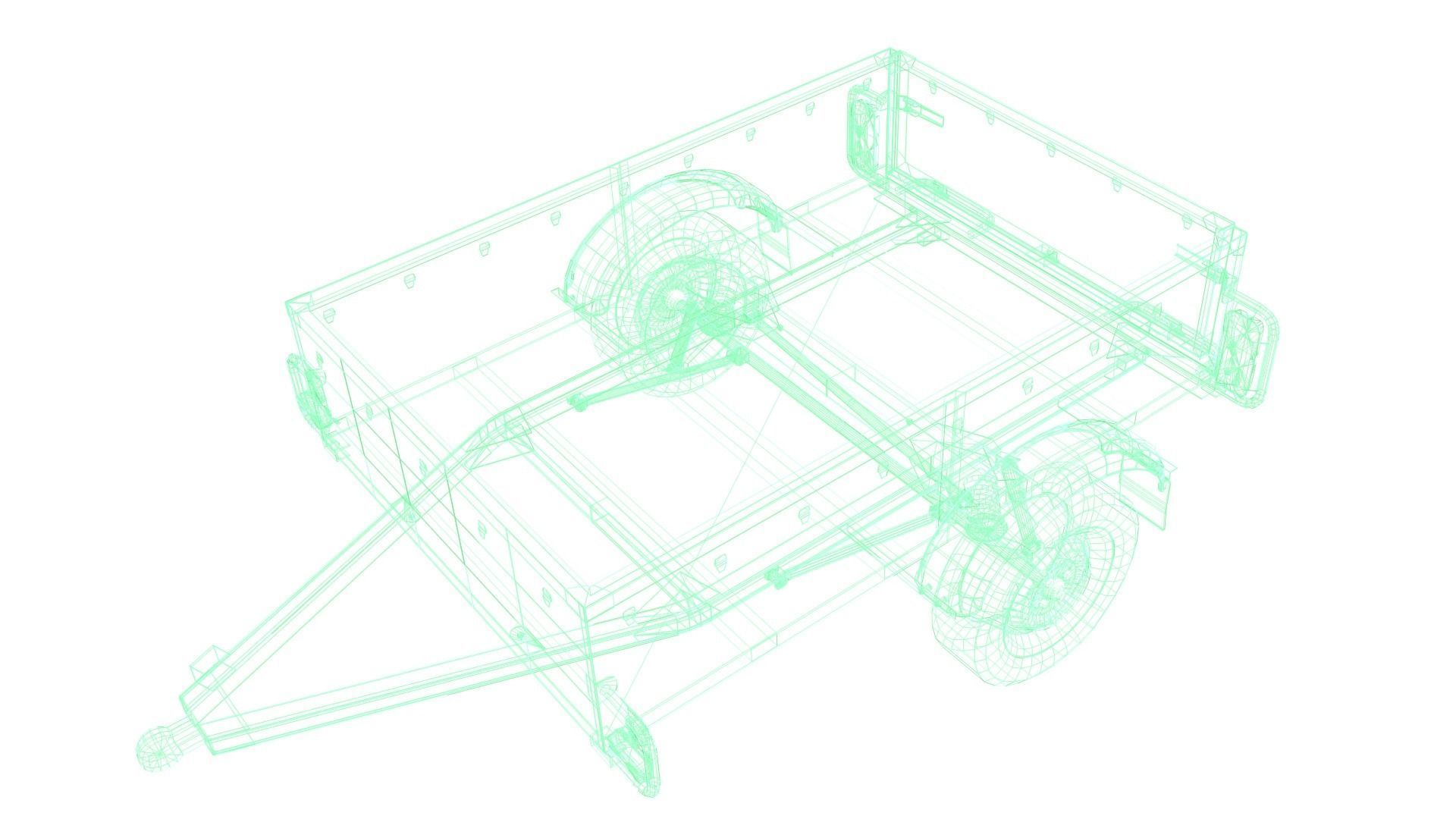Trailer - Cargo Carrier Low-poly 3D model_38
