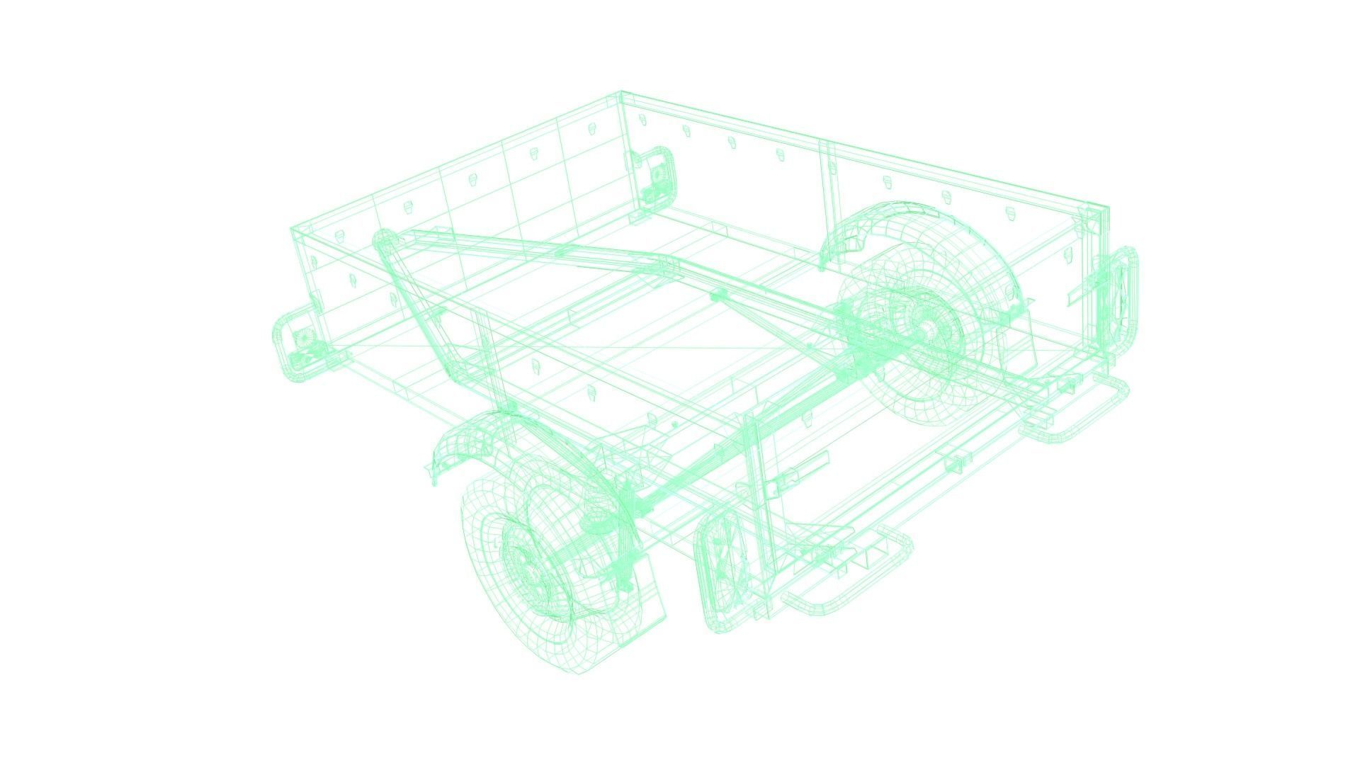 Trailer - Cargo Carrier Low-poly 3D model_45