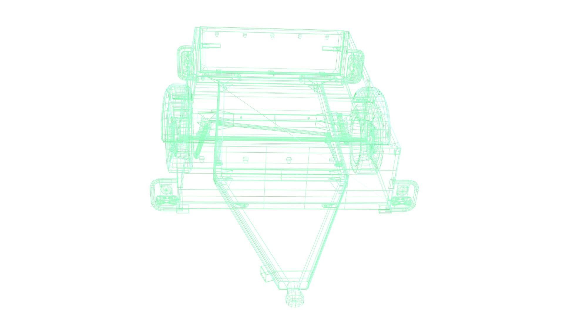 Trailer - Cargo Carrier Low-poly 3D model_57